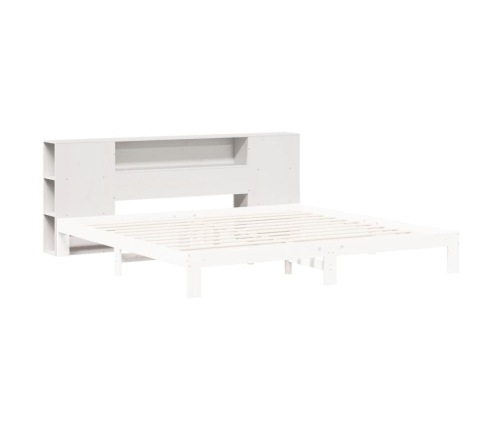 Cabecero de cama almacenaje madera maciza pino blanco 200 cm