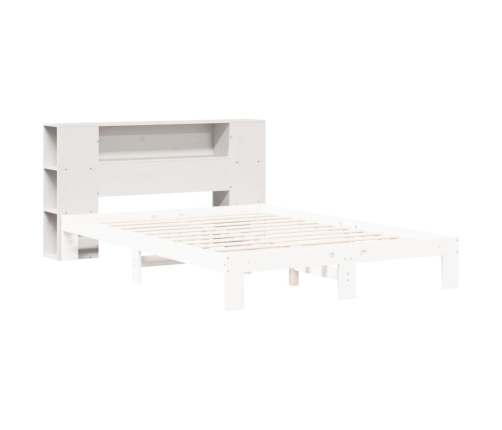 Cabecero de cama almacenaje madera maciza pino blanco 160 cm