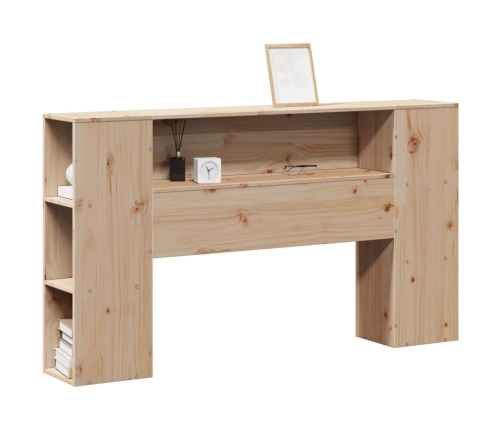 Cabecero de cama con almacenaje madera maciza de pino 140 cm