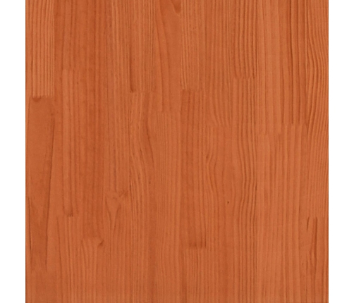 Cabecero de cama almacenaje madera maciza pino marrón 135 cm