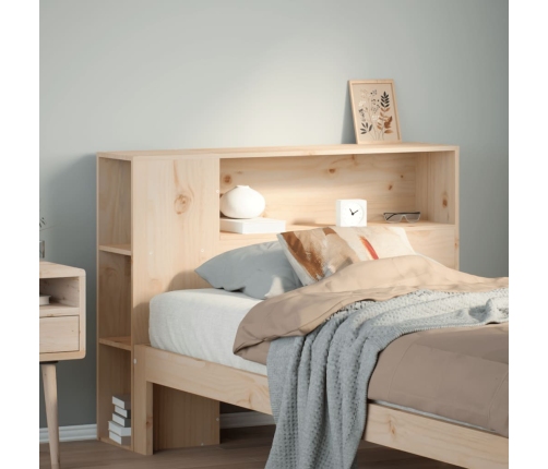 Cabecero de cama con almacenaje madera maciza de pino 100 cm