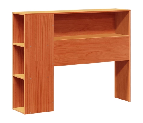 Cabecero de cama almacenaje madera maciza pino marrón 100 cm