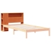 Cabecero de cama almacenaje madera maciza pino marrón 100 cm