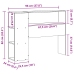 Cabecero de cama almacenaje madera maciza pino blanco 90 cm