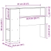 Cabecero de cama almacenaje madera maciza pino blanco 75 cm