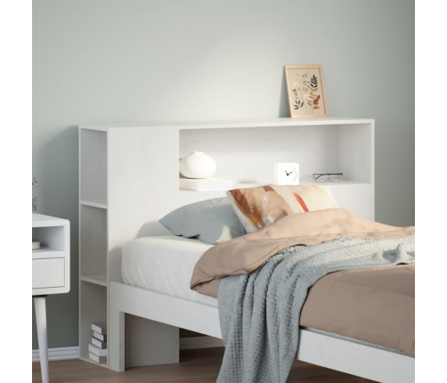 Cabecero de cama almacenaje madera maciza pino blanco 75 cm