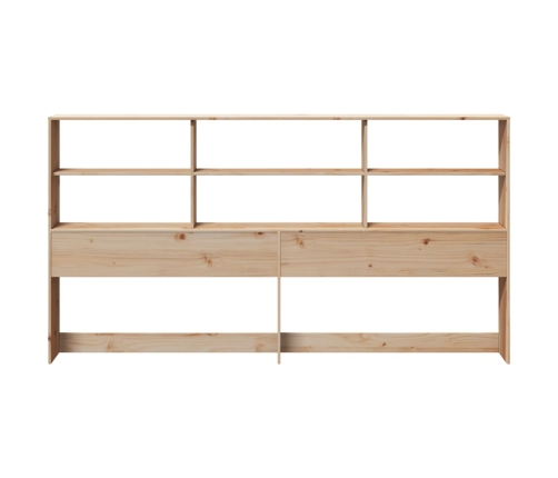 Cabecero de cama con almacenaje madera maciza de pino 200 cm