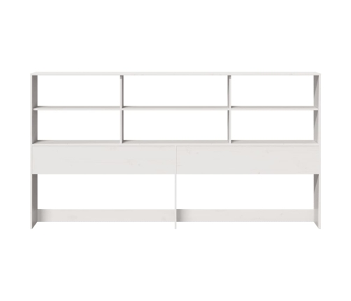 Cabecero de cama almacenaje madera maciza pino blanco 180 cm