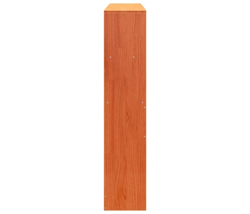 Cabecero de cama almacenaje madera maciza pino marrón 135 cm