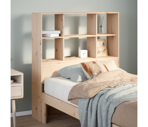 Cabecero de cama con almacenaje madera maciza de pino 100 cm