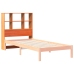 Cabecero de cama almacenaje madera maciza pino marrón 100 cm