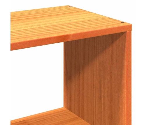 Cabecero de cama almacenaje madera maciza pino marrón 100 cm