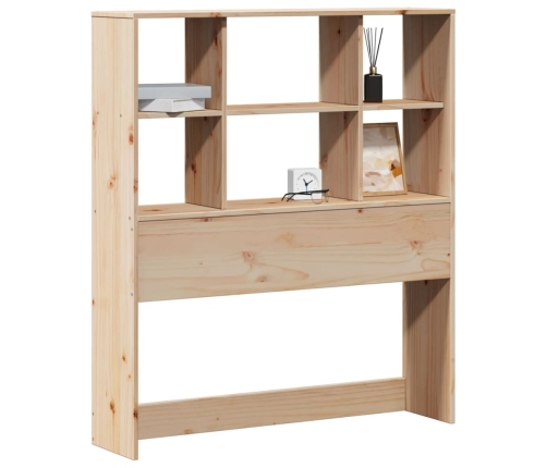 Cabecero de cama con almacenaje madera maciza de pino 90 cm