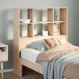 Cabecero de cama con almacenaje madera maciza de pino 90 cm