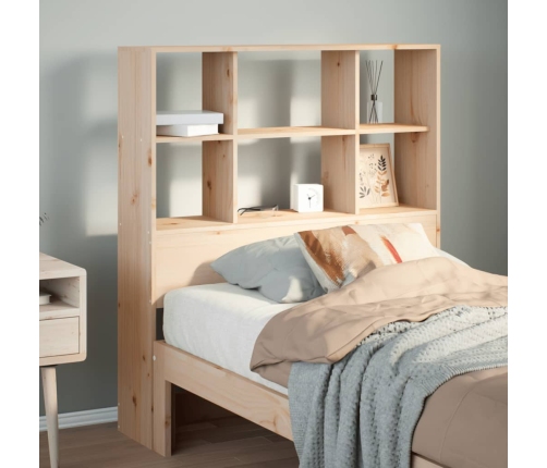 Cabecero de cama con almacenaje madera maciza de pino 90 cm