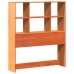 Cabecero de cama almacenaje madera maciza pino marrón 90 cm