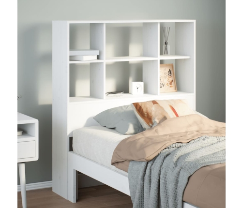 Cabecero de cama almacenaje madera maciza pino blanco 75 cm