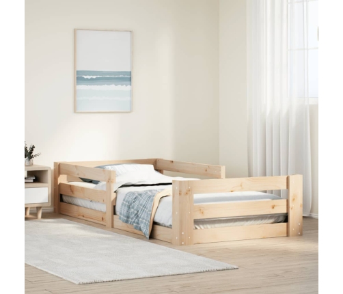 Estructura de cama sin colchón madera maciza de pino 80x200 cm