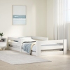 Cama sin colchón madera maciza de pino blanca 80x200 cm