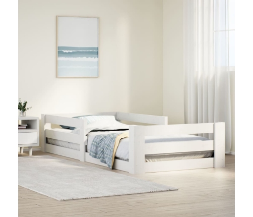 Estructura cama sin colchón madera maciza pino blanca 100x200cm