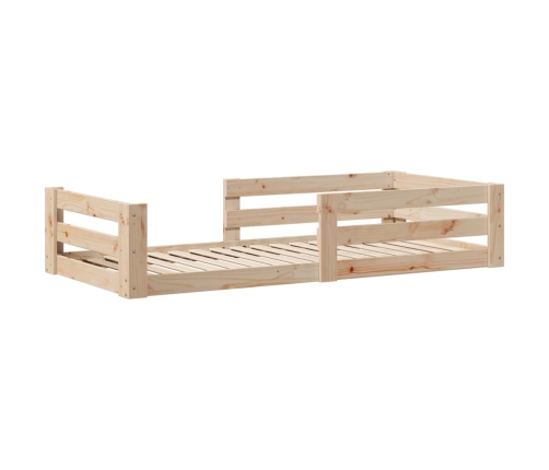 Estructura de cama sin colchón madera maciza de pino 70x140 cm