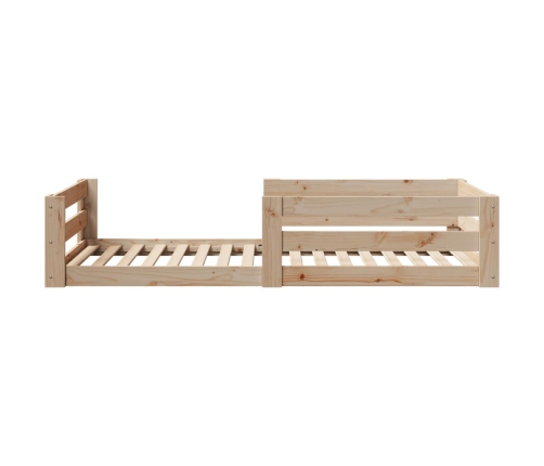 Estructura de cama sin colchón madera maciza de pino 70x140 cm