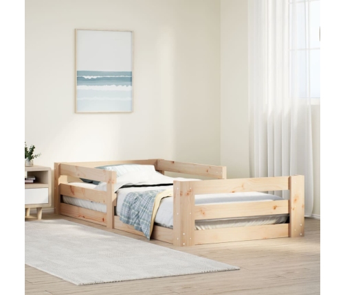 Estructura de cama sin colchón madera maciza de pino 70x140 cm