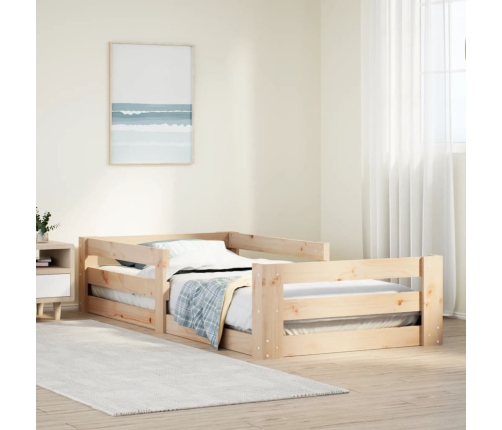 Estructura de cama sin colchón madera maciza pino 80x190 cm