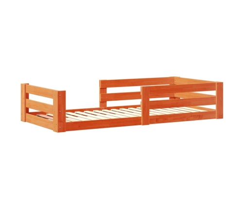 Estructura de cama sin colchón madera maciza marrón 80x160 cm