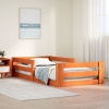 Estructura de cama sin colchón madera maciza marrón 80x160 cm