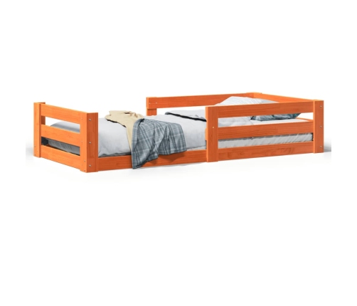 Estructura de cama sin colchón madera maciza marrón 90x190 cm