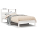 Cama con estantería sin colchón madera maciza blanco 90x200 cm