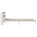 Cama con estantería sin colchón madera maciza blanco 90x200 cm