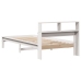 Cama con estantería sin colchón madera maciza blanco 90x200 cm