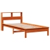 Cama con estantería sin colchón madera maciza marrón 75x190 cm