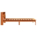 Cama con estantería sin colchón madera maciza marrón 75x190 cm