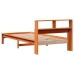 Cama con estantería sin colchón madera maciza marrón 75x190 cm