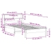 Cama con estantería sin colchón madera maciza marrón 75x190 cm