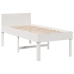 Estructura de cama sin colchón madera maciza blanca 90x190 cm