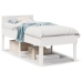 Estructura de cama sin colchón madera maciza blanca 75x190 cm