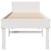 Estructura de cama sin colchón madera maciza blanca 75x190 cm