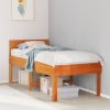 Estructura de cama sin colchón madera maciza marrón 75x190 cm