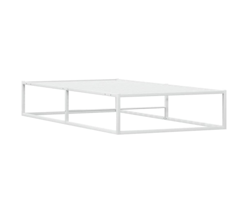 Estructura de cama sin colchón de metal blanco 90x200 cm