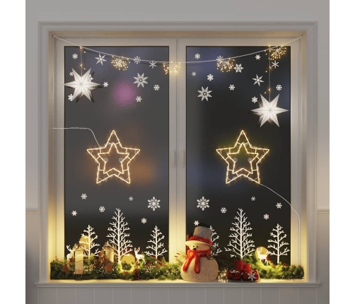 Luces de Navidad Silueta Estrella 2piezas 50 LEDs blanco cálido