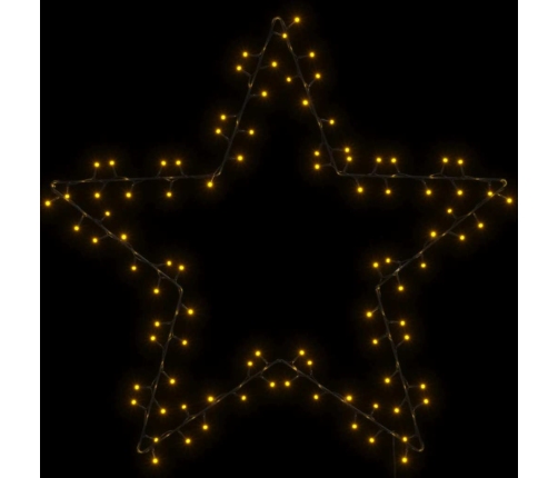 Luces de Navidad Silueta de Estrella 50 LEDs blanco cálido