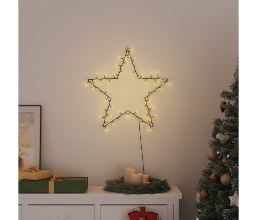 Luces de Navidad Silueta de Estrella 80 LEDs blanco cálido