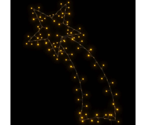 Luces de Navidad Estrella Fugaz Silueta 115 LEDs blanco cálido