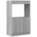 Aparador de madera de ingeniería gris Sonoma 63x33x100 cm