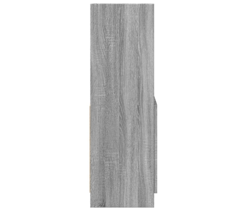 Aparador de madera de ingeniería gris Sonoma 63x33x100 cm