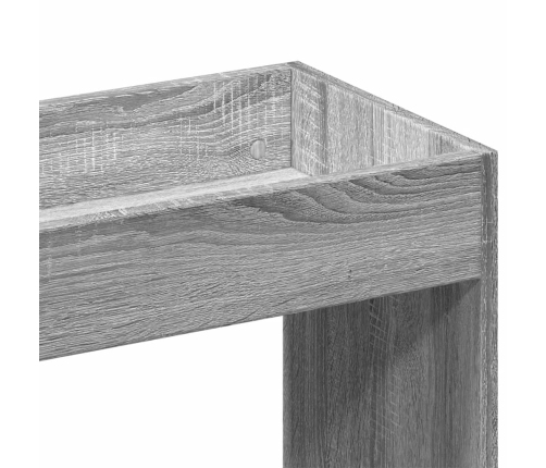 Aparador de madera de ingeniería gris Sonoma 63x33x100 cm